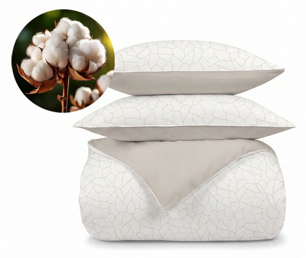 Set lenjerie de pat Dormeo Geo bej