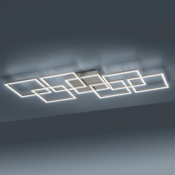 Q-Smart-Home Paul Neuhaus Q-INIGO plafonieră LED 107 cm, reglabil, Gri, Camera de zi / sufragerie, Metal, Modern