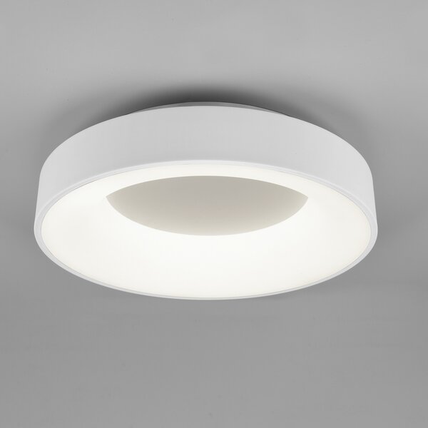 Trio Lighting Plafonieră LED Girona, switchdim, alb, reglabil, Alb, Camera de zi / sufragerie, Metal, Modern