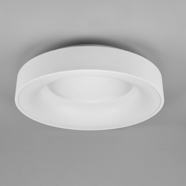 Trio Lighting Plafonieră LED Girona, switchdim, alb, reglabil, Alb, Camera de zi / sufragerie, Metal, Modern