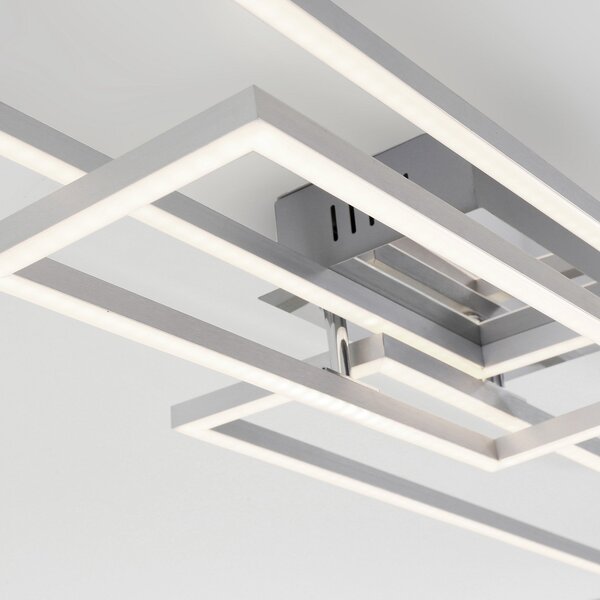 Briloner 3154-018 plafonieră LED CCT cu telecomandă, reglabil, Metalic, Camera de zi / sufragerie, Metal, Modern