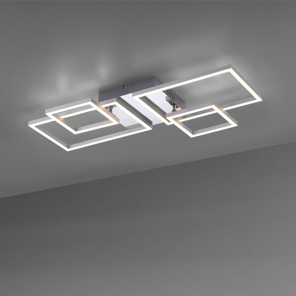 JUST LIGHT. GmbH Plafonieră LED Iven, oțel, 32,4x30cm, Metalic, dormitor, Metal