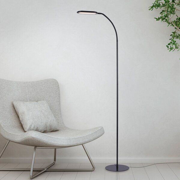 JUST LIGHT. GmbH Lampă de podea LED Kelly, CCT dimabilă, reglabil, Negru, Studiu / Birou, Plastic, Modern