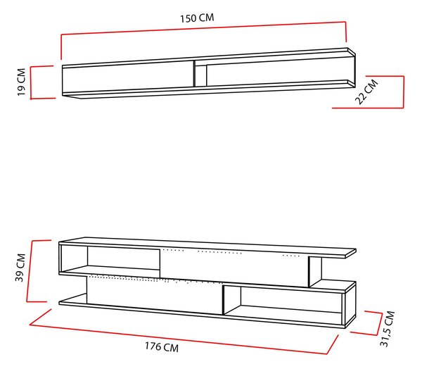 Mobilier living Simpsonic (Alb + Negru) . 1102575
