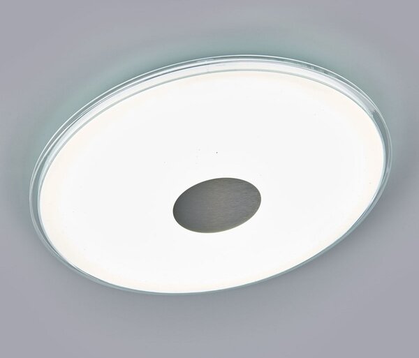 Trio Lighting Plafonieră rotundă LED Shogun sclipici, reglabil, Alb, Camera de zi / sufragerie, Plastic, Modern