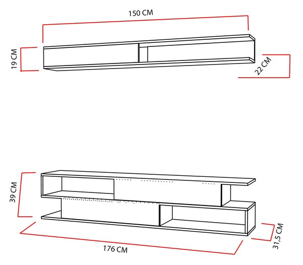 Mobilier living Simpsonic (Alb + teak) . 1102576