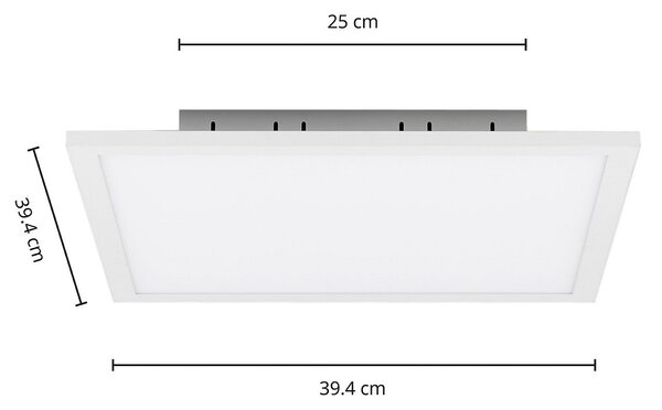 Arcchio Panou LED Arcchio, CCT Lysander, 39 cm, alb, aluminiu, reglabil, Alb, Studiu / Birou, Aluminiu, Modern