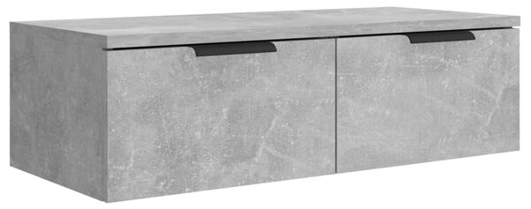 Dulap de perete, gri beton, 68x30x20 cm, lemn compozit