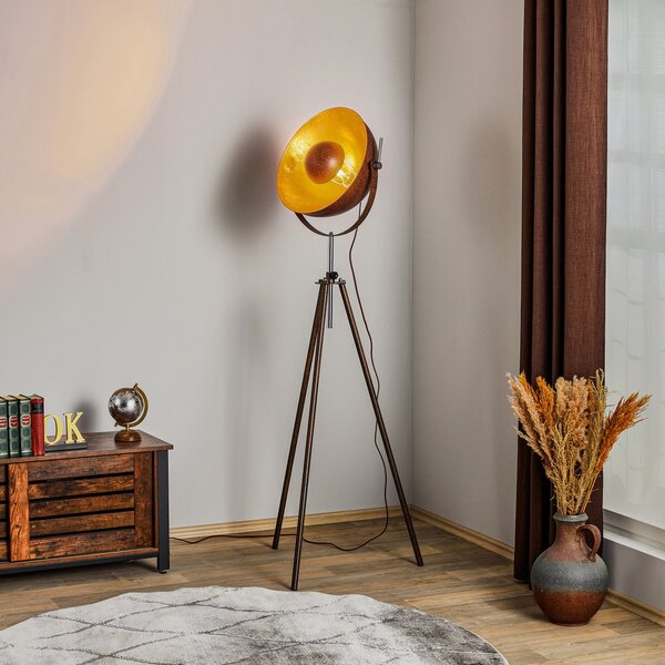 Globo Lampă de podea 3 picioare Xirena I ruginie, Maro / Rugină, Camera de zi / sufragerie, Metal, Design