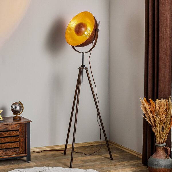 Globo Lampă de podea 3 picioare Xirena I ruginie, Maro / Rugină, Camera de zi / sufragerie, Metal, Design
