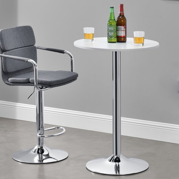 Masa de bar 2HOME rotunda, Alb, picior fix, 105cm