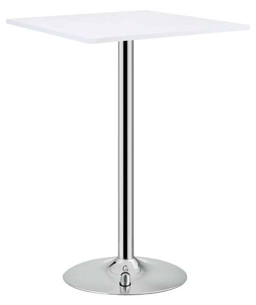 Masa de bar 2HOME Patrata, Alb, picior fix, 70cm