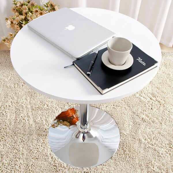 Masa de bar 2HOME rotunda, Alb, picior fix, 70cm