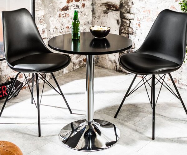 Masa de bar 2HOME rotunda, Negru, picior fix, 70cm
