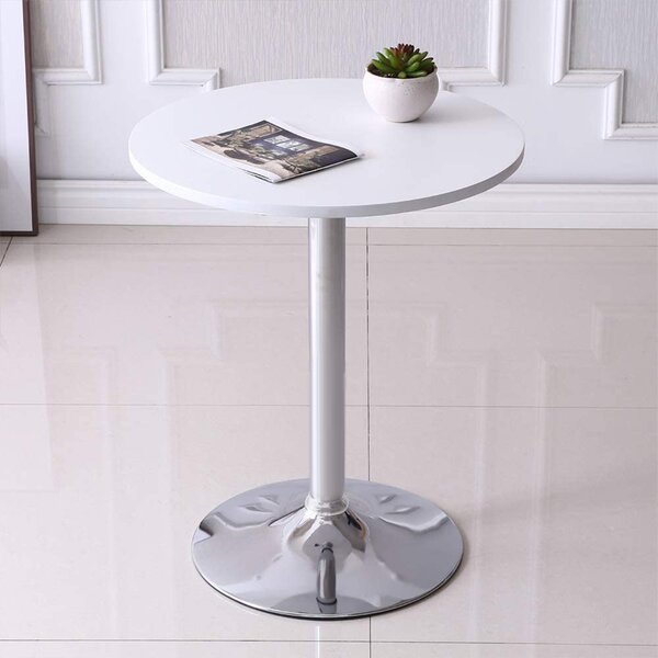 Masa de bar 2HOME rotunda, Alb, picior fix, 70cm