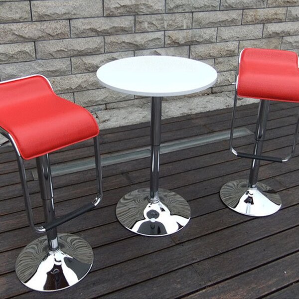Masa de bar 2HOME rotunda, Alb, picior fix, 105cm