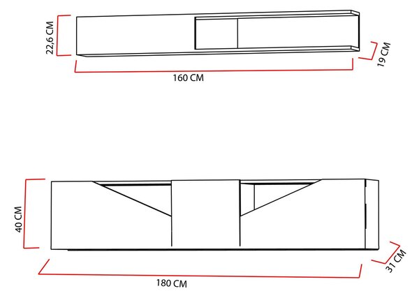 Mobilier living Tupac (nuc + negru). 1102602