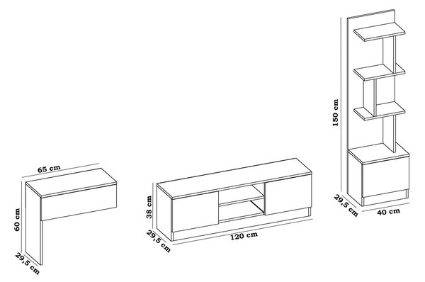 Mobilier living Tintin (alb). 1102608