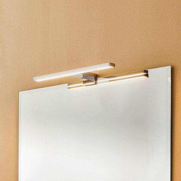 Briloner Dun LED oglindă cu lumină, 30 cm, Metalic, Baie, Metal, Modern