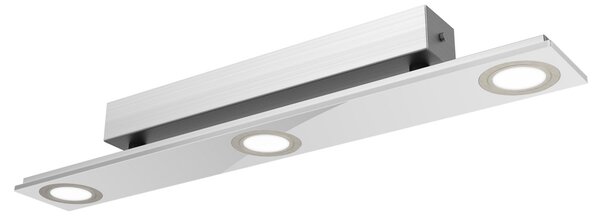 Evotec Pano plafonieră LED cu trei surse metalică, Gri, Camera de zi / sufragerie, Metal, Modern, Plafon cu flacără multiplă