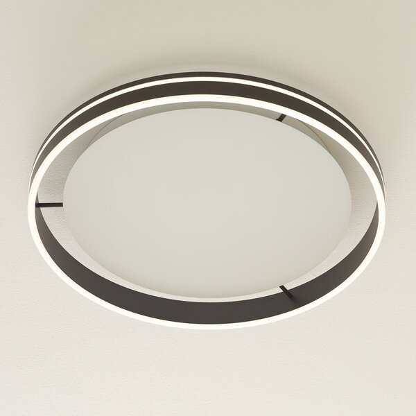 Q-Smart-Home Paul Neuhaus Q-VITO plafonieră LED 59cm antracit, reglabil, Negru, Camera de zi / sufragerie, Metal, Modern