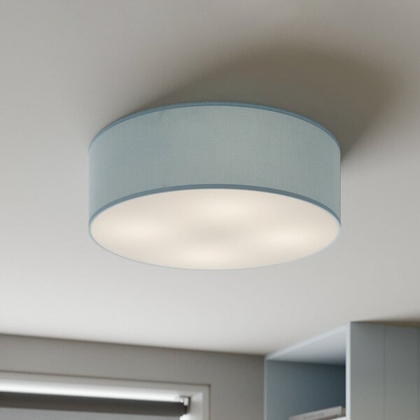 TK Lighting Plachetă Rondo, albastru, Ø 45 cm, reglabil, Albastru, dormitor, Țesătură / Textil, Modern