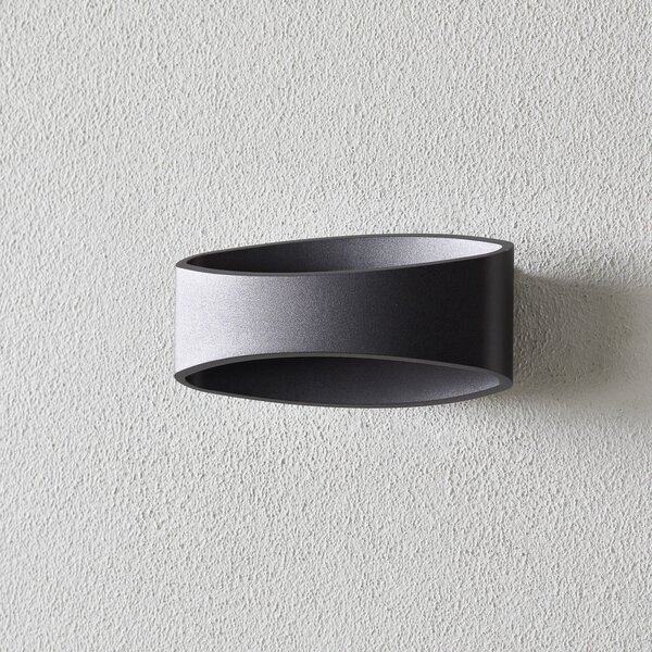 Maytoni Aplică de perete LED Trame, ovală, negru, Negru, Camera de zi / sufragerie, Metal, Modern