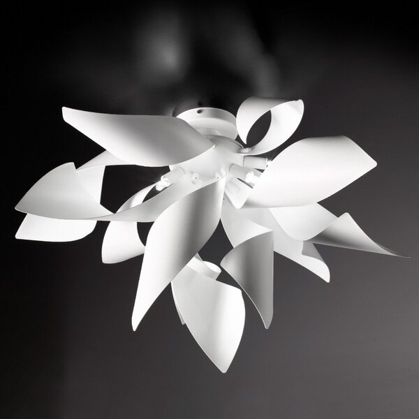Selène Plafonieră de design Ginger, 50 cm, reglabil, Alb, Camera de zi / sufragerie, Metal, Design