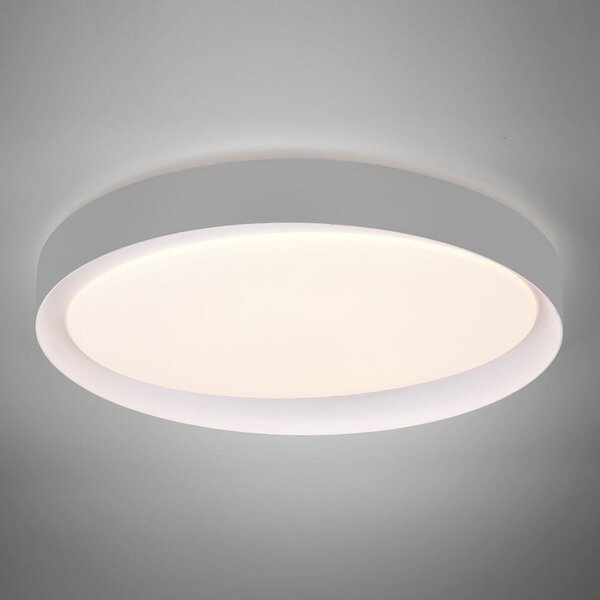 Reality Leuchten Plafonieră LED Zeta tunable white, gri/alb, reglabil, Gri, Camera de zi / sufragerie, Plastic, Modern
