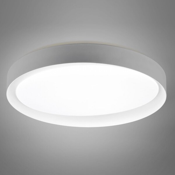Reality Leuchten Plafonieră LED Zeta tunable white, gri/alb, reglabil, Gri, Camera de zi / sufragerie, Plastic, Modern
