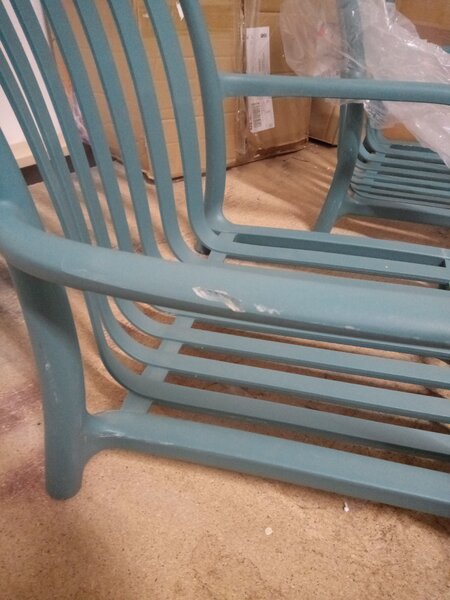 Reducere Scaun din plastic TREGO cu brate, albastru calitatea II
