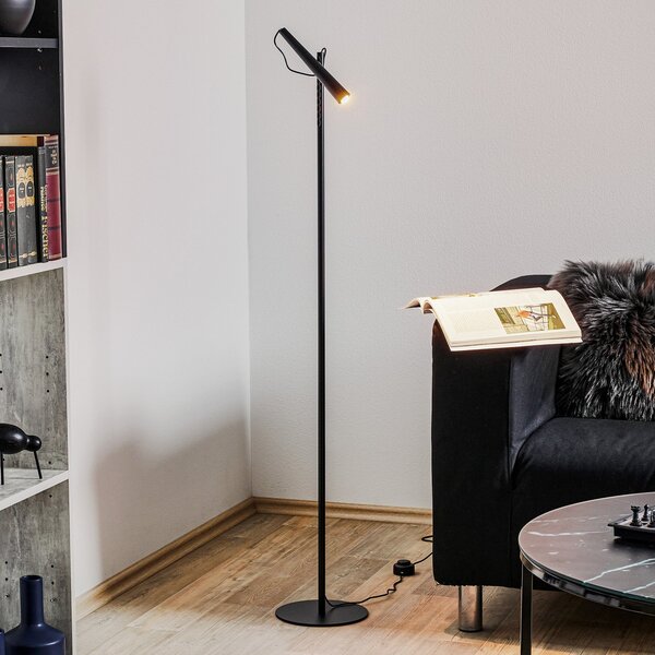 Foscarini Lampadar LED Magneto, negru, Negru, Camera de zi / sufragerie, Metal, Design