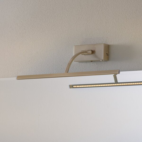 Freelight Aplică perete LED Matisse, lățime 45 cm, argintiu, reglabil, Metalic, Camera de zi / sufragerie, Metal, Modern