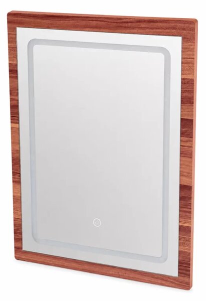 Oglinda LED pentru masuta de machiaj CRYSTAL - Walnut