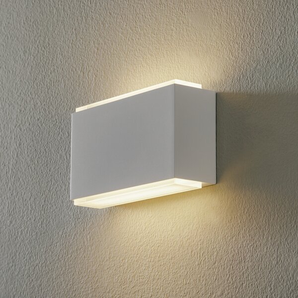 BEGA Bega 50072 Aplică de perete LED 3000K 18cm alb 1,630lm, Alb, Hol, Metal, Modern, Priză de perete sus / jos