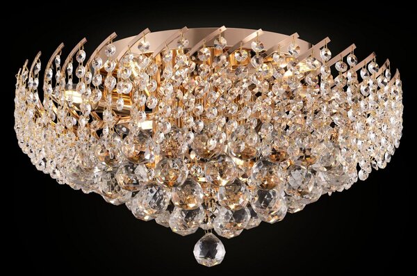 Maytoni Plafonieră cristal Karolina Ø 51 cm, reglabil, Transparent, Camera de zi / sufragerie, Cristal
