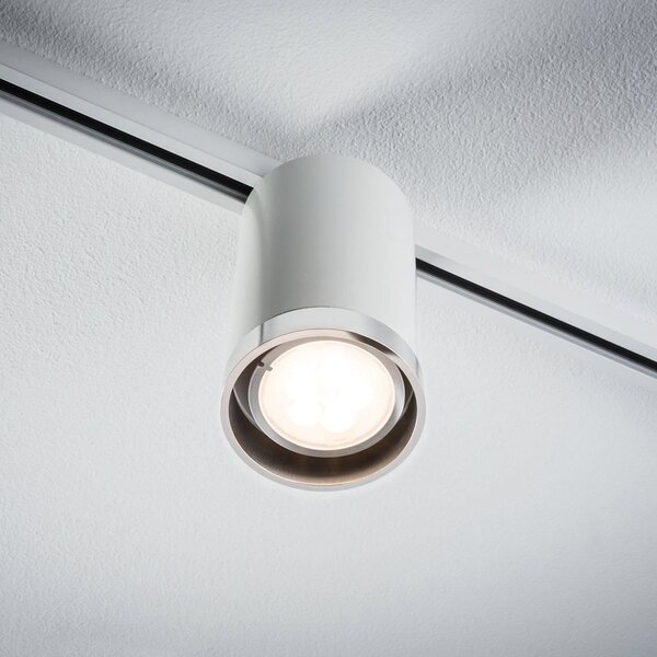 Paulmann URail Spot Tube alb, reglabil, Alb, Metal, Modern
