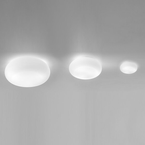 Artemide Itka Aplica de perete din sticlă IP65 Ø 20 cm, reglabil, Alb, Camera de zi / sufragerie, Sticlă, Modern