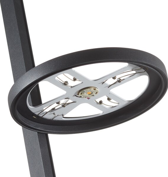 Vibia Palma 3710 Aplică de perete LED, grafit, reglabil, Negru, Camera de zi / sufragerie, Metal, Modern