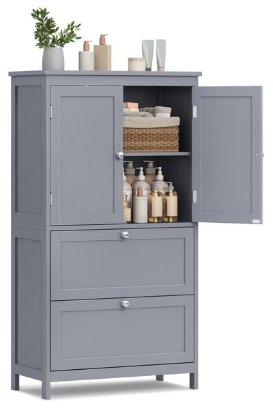 Dulap depozitare baie Vasagle Gri 60x30x110 cm