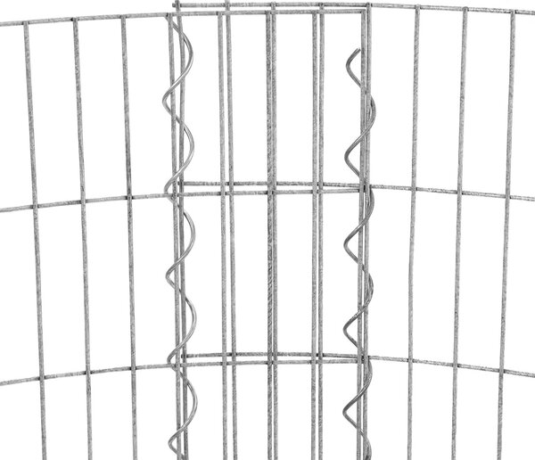 Ghiveci strat inaltat gabion rotund Songmics Argintiu 90x70x80 cm