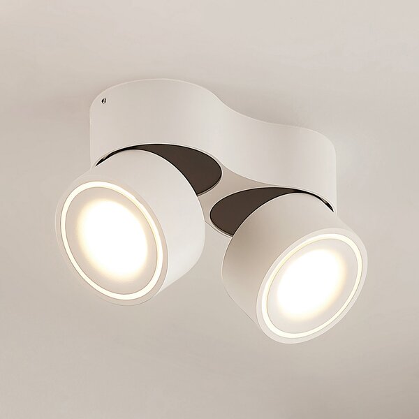Arcchio Spot LED pentru tavan Rotari, alb, 2 becuri, 2270lm, reglabil, Alb, Hol, Aluminiu, Modern