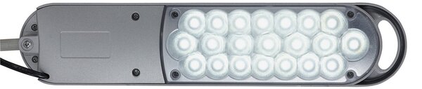Lampă de masă cu LED MAULatlantic, argintie, înălțime 38 cm, bază cu clemă