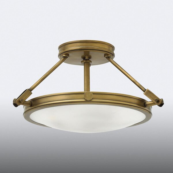 HINKLEY Plafonieră distanțată de tavan Collier 41,7cm, Bronz / Alamă Veche, Sticlă, Antichitate