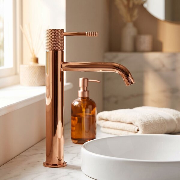 Baterie pentru lavoar Rea Venti Copper High