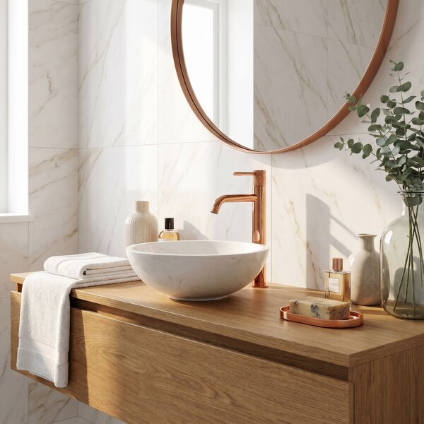 Baterie pentru lavoar Rea Venti Copper High