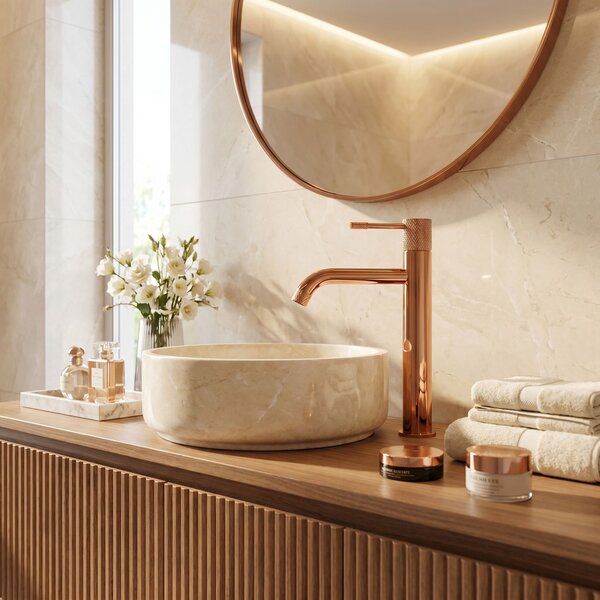 Baterie pentru lavoar Rea Venti Copper High