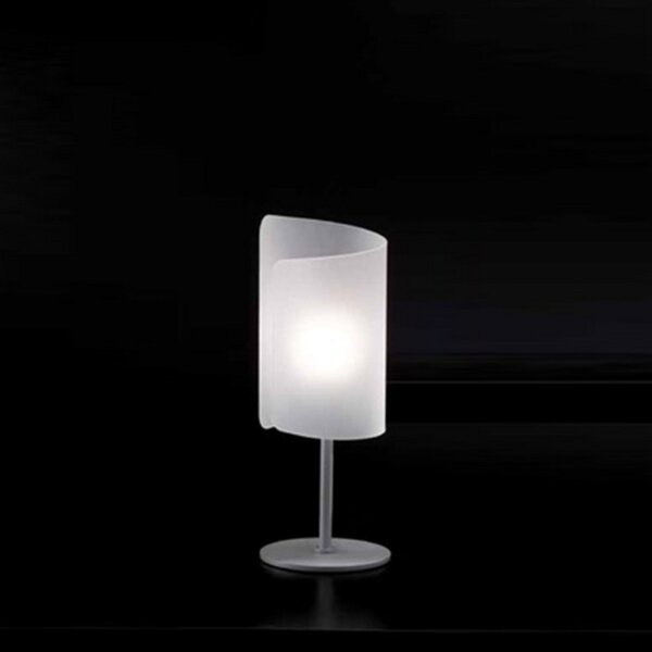 Selène Lampă de masă Papiro, satinată, Gri, Camera de zi / sufragerie, Metal, Modern