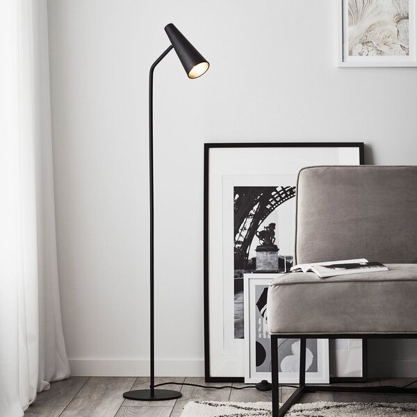 Markslöjd Lampă de podea Peak, variabilă, negru, Negru, Camera de zi / sufragerie, Metal, Modern