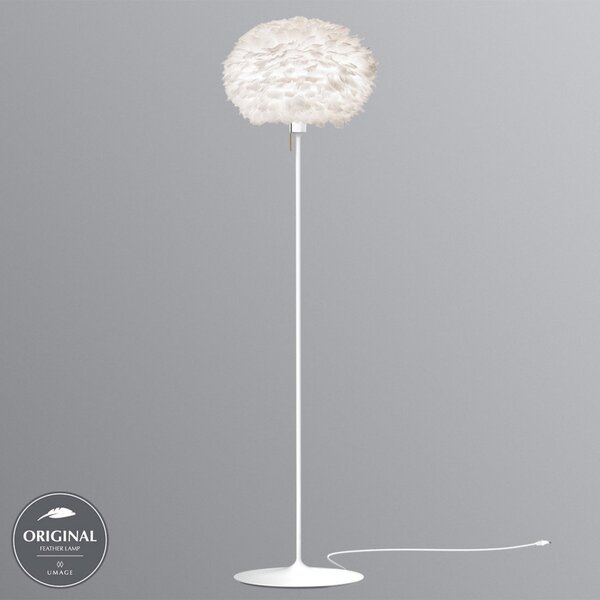 UMAGE Eos medium lampă de podea pe alb, Alb, Camera de zi / sufragerie, Metal, Design